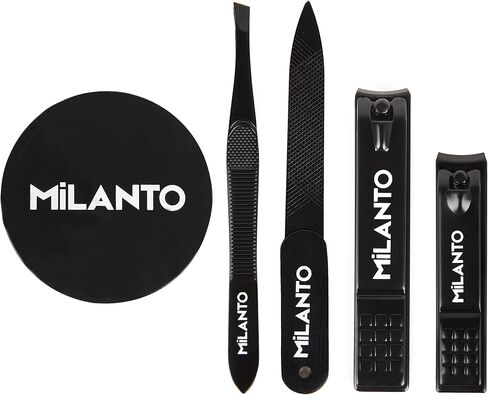 Milanto Nail Clippers – Nail Clippers for Men and Women – Professional Fingernail Clippers – Durable Stainless Steel – Includes Pocket Mirror, Tweezers, Nail File – Manicure and Pedicure Set in Kuwait