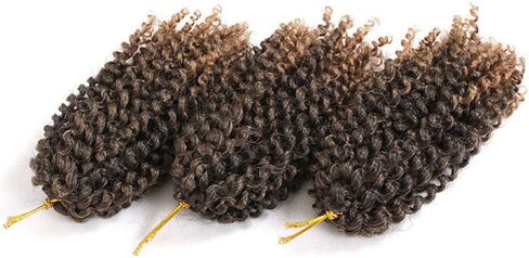 9 Bundles/Lot Haolocs Marlybob Crochet Braids Hair Short Passion Twist Synthetic Kinky Curly Braiding Hair Extensions (T1B/Gray, 12 Inch) in Saudi Arabia