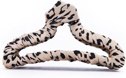 كيتش مشبك مخلب ملفوف بالقماش - مشابك طباعة جلد الفهد بجودة احترافية تستخدم لتصفيف الشعر والمزيد تساعد على الحفاظ على الشعر في مكانه in Kuwait