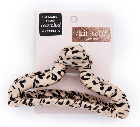 كيتش مشبك مخلب ملفوف بالقماش - مشابك طباعة جلد الفهد بجودة احترافية تستخدم لتصفيف الشعر والمزيد تساعد على الحفاظ على الشعر في مكانه in Kuwait