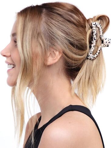 كيتش مشبك مخلب ملفوف بالقماش - مشابك طباعة جلد الفهد بجودة احترافية تستخدم لتصفيف الشعر والمزيد تساعد على الحفاظ على الشعر في مكانه in Kuwait