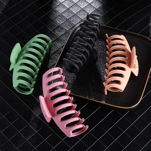Large Hair Clips for Thick Hair, 10 PCS (5 color x 2 style available) Strong hold, Perfect for Women, Ladies and Girls.4 Inch Big Hair Claw for Heavy Hair (ANeutral Color) in Saudi Arabia