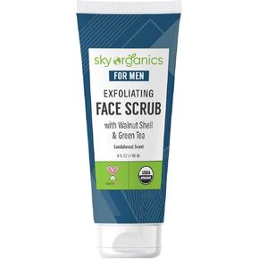 مقشر الوجه المقشر للرجال (118 مل) مقشر عضوي عضوي من وزارة الزراعة الأمريكية بعسل المانوكا وخلاصة الصبار لجميع أنواع البشرة الجافة ومعتمد من وزارة الزراعة الأمريكية، لم يتم اختباره على الحيوانات in Kuwait