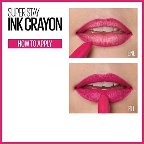 Maybelline Lipstick, Superstay Matte Ink Crayon Longlasting Brown Lipstick with Precision Applicator 20 Enjoy The View in Kuwait