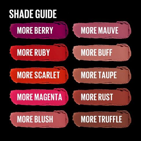 Maybelline Color Sensational Ultimatte Matte Lipstick, Non-Drying, Intense Color Pigment, More Coffee, Coffee Bean Brown, 1 Count in Saudi Arabia
