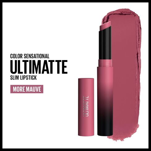 Maybelline Color Sensational Ultimatte Matte Lipstick, Non-Drying, Intense Color Pigment, More Coffee, Coffee Bean Brown, 1 Count in Saudi Arabia