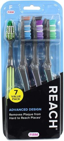 REACH Advanced Design Adult Toothbrush, Firm, 7 Count in Saudi Arabia