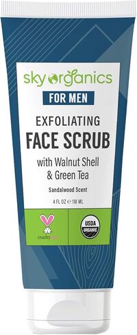 مقشر الوجه المقشر للرجال (118 مل) مقشر عضوي عضوي من وزارة الزراعة الأمريكية بعسل المانوكا وخلاصة الصبار لجميع أنواع البشرة الجافة ومعتمد من وزارة الزراعة الأمريكية، لم يتم اختباره على الحيوانات in Kuwait