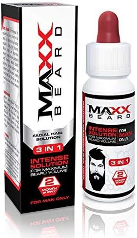 Maxx Beard -#1 Beard Growth Solution, Natural Solution for Maximum Beard Volume-2 Month Supply in Saudi Arabia
