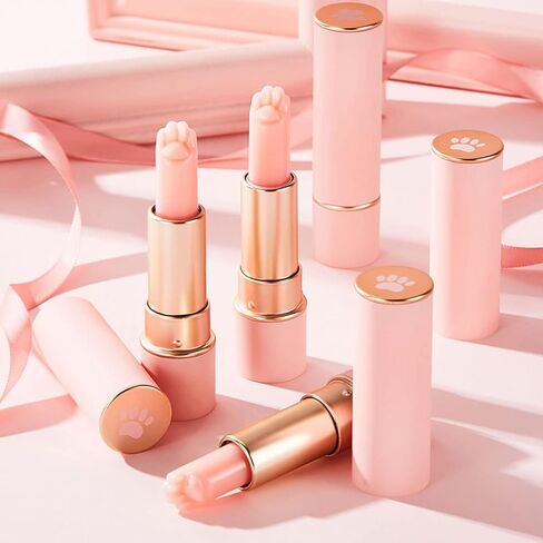2Pcs Lippo Thermochromic Lip Balm,Cat Paw Shaped Lip Balm,Color Changing Lip Balm, Mini Cute Moisturizing Lip Balm, Long Lasting Moisturizing Lip Balm for Winter in Saudi Arabia