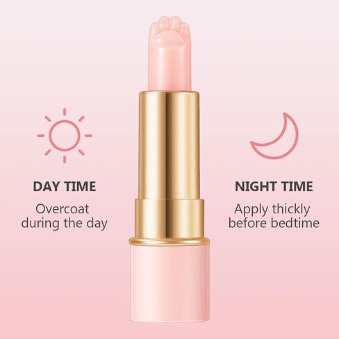 2Pcs Lippo Thermochromic Lip Balm,Cat Paw Shaped Lip Balm,Color Changing Lip Balm, Mini Cute Moisturizing Lip Balm, Long Lasting Moisturizing Lip Balm for Winter in Saudi Arabia