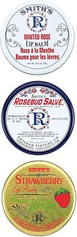 Smiths Rosebud Salve- Collectors Lavish Layers 0.8oz Set & 0.5oz Rosebud Trio Lip Balm- Original Rose Salve, Minted Rose, Strawberry Lip Balm Bulk & Trio Rosebud Lip Gloss Tubes Set- Self Care E-book in Saudi Arabia