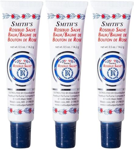 Smiths Rosebud Salve- Collectors Lavish Layers 0.8oz Set & 0.5oz Rosebud Trio Lip Balm- Original Rose Salve, Minted Rose, Strawberry Lip Balm Bulk & Trio Rosebud Lip Gloss Tubes Set- Self Care E-book in Saudi Arabia