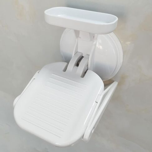 Shower Foot Rest,Shower Foot Rest for Shaving Legs Upgrade Attach Soap Dish Can Folding Portable Foot Rest Replace Shower Stools in Saudi Arabia