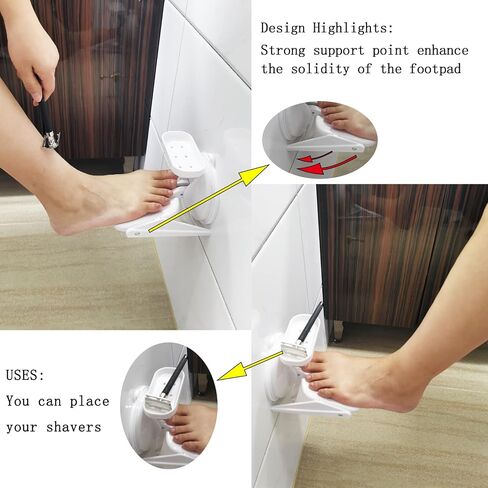 Shower Foot Rest,Shower Foot Rest for Shaving Legs Upgrade Attach Soap Dish Can Folding Portable Foot Rest Replace Shower Stools in Saudi Arabia