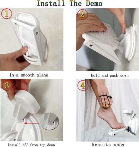 Shower Foot Rest,Shower Foot Rest for Shaving Legs Upgrade Attach Soap Dish Can Folding Portable Foot Rest Replace Shower Stools in Saudi Arabia