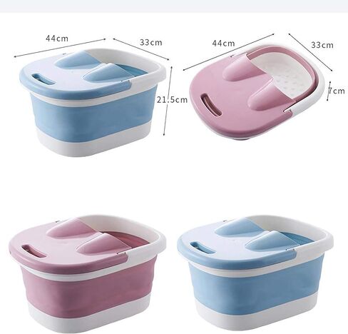 حوض استحمام للقدمين، أدوات حوض للقدمين، حوض استحمام قابل للطي، حوض استحمام من البلاستيك/المطاط، دلو قابل للطي، دلو كبير للقدمين، حوض استحمام قابل للطي، صينية حمام للقدم (وردي) in Kuwait