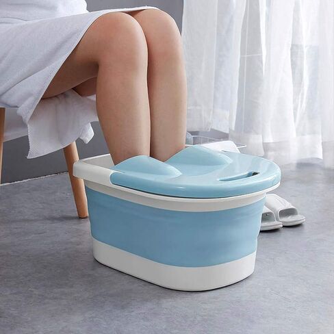 حوض استحمام للقدمين، أدوات حوض للقدمين، حوض استحمام قابل للطي، حوض استحمام من البلاستيك/المطاط، دلو قابل للطي، دلو كبير للقدمين، حوض استحمام قابل للطي، صينية حمام للقدم (وردي) in Kuwait