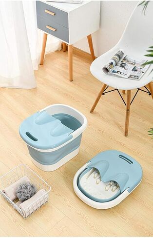 حوض استحمام للقدمين، أدوات حوض للقدمين، حوض استحمام قابل للطي، حوض استحمام من البلاستيك/المطاط، دلو قابل للطي، دلو كبير للقدمين، حوض استحمام قابل للطي، صينية حمام للقدم (وردي) in Kuwait