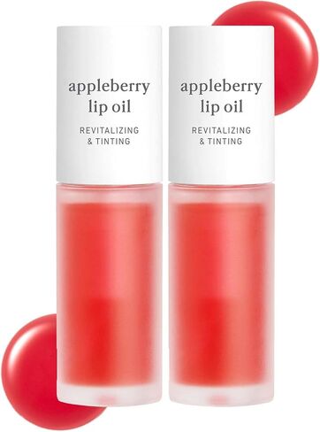 NOONI Appleseed Lip Oil Set - Appleberry Duo | with Apple Seed Oil, Lip Oil Duo, Lip Stain, Gift Sets, For Chapped and Flaky Lips in Kuwait
