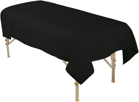 ملاءة مسطحة من الفانيلا الفاخرة من ForPro - ملاءة تدليك مقاومة للتجاعيد - أبيض in Kuwait