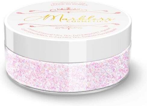 MARBLERS Cosmetic Grade Sparkle Mica Powder [Steel Blue Pearl] 0.11oz (3g) | Pearlescent | Dye | Non-Toxic | Vegan | Cruelty-Free | Festival, Rave & Party Makeup | Eye, Hair, Nail Polish, Eyeshadow in Kuwait
