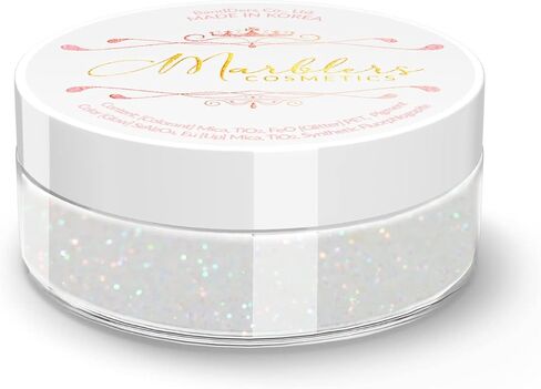 MARBLERS Cosmetic Grade Sparkle Mica Powder [Steel Blue Pearl] 0.11oz (3g) | Pearlescent | Dye | Non-Toxic | Vegan | Cruelty-Free | Festival, Rave & Party Makeup | Eye, Hair, Nail Polish, Eyeshadow in Kuwait