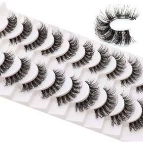 رموش صناعية، رموش D Curl، رموش قطاعية روسية، رموش شفافة ذات شريط شفاف، رموش ذات مظهر طبيعي (DT05) in Kuwait