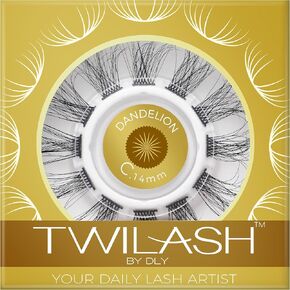 Lash Clusters C Curl، مجموعة وصلات الرموش DIY، مظهر طبيعي للرموش الصناعية، مجموعة رموش فردية، 48 مجموعة رموش بأطوال مختلطة، خفيفة الوزن، قابلة لإعادة الاستخدام، حزمة رموش 12 مم، 14 مم (KIT-DANDELION)