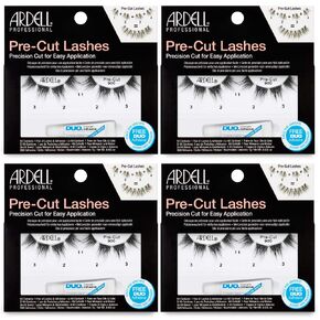 Ardell Pre-Cut False Lashes 900 with Free DUO adhesive, 4 packs