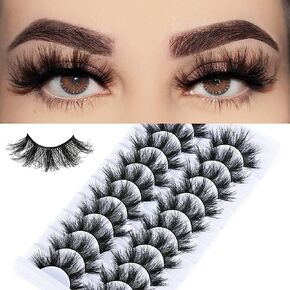 FARRED Eyelashes 12-18mm False Lashes Silk Faux Mink Lash 8D Fluffy Eyelash 10 Pairs Pack Short Lashes