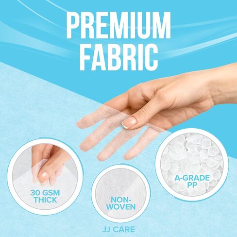 JJ CARE Disposable Massage Table Sheets - 120 Sheets [24" x 390 feet, 2 Roll] - 50% Thicker Perforated Massage Bed Cover, Non-Woven Disposable Roll for Massage Table for Waxing, Facial, Tattoo, & Spa in Saudi Arabia