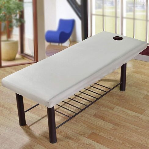 Pilarmuture Massage Bed Cover, Massage Table Protective Cover, Elastic All-Round Wrap Fitted Massage Couch Sheet with Forepart Hole, Massage Table Sheet Set for Beauty Salon Spa in Saudi Arabia