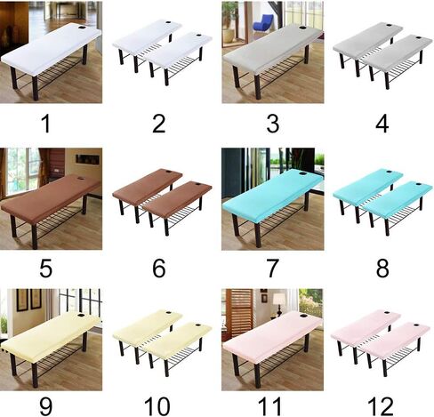 Pilarmuture Massage Bed Cover, Massage Table Protective Cover, Elastic All-Round Wrap Fitted Massage Couch Sheet with Forepart Hole, Massage Table Sheet Set for Beauty Salon Spa in Saudi Arabia