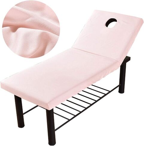 Pilarmuture Massage Bed Cover, Massage Table Protective Cover, Elastic All-Round Wrap Fitted Massage Couch Sheet with Forepart Hole, Massage Table Sheet Set for Beauty Salon Spa in Saudi Arabia