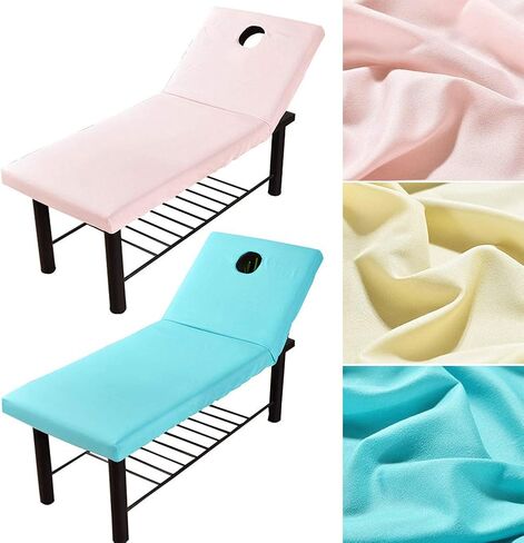 Pilarmuture Massage Bed Cover, Massage Table Protective Cover, Elastic All-Round Wrap Fitted Massage Couch Sheet with Forepart Hole, Massage Table Sheet Set for Beauty Salon Spa in Saudi Arabia