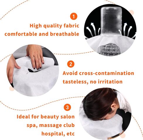 Sheikbeba 300 Count Disposable Face Cradle Covers, Massage Face Covers Medical-Grade Ultra Soft Large Headrest Covers for Massage Tables & Massage Chairs in Saudi Arabia