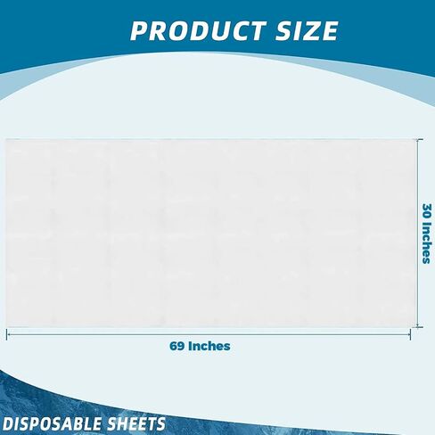 50 Pieces 30 x 69 Inches Disposable Bed Sheets - Waterproof Bed Cover -Massage or Medical Exam Tables - Non-woven Fabric for Spa, Tattoo, Esthetician, Beauty Salon, Hotels - Medical Supplies in Saudi Arabia