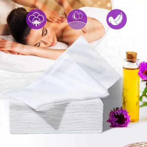 50 Pieces 30 x 69 Inches Disposable Bed Sheets - Waterproof Bed Cover -Massage or Medical Exam Tables - Non-woven Fabric for Spa, Tattoo, Esthetician, Beauty Salon, Hotels - Medical Supplies in Saudi Arabia