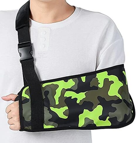 Ledhlth Camo Arm كتف حبال للرجال والنساء المراهقين والشباب البالغين حبال دعامة منع الحركة دعم لإصابة الكتف والكوع والمعصم (أخضر مموه، البالغون L) in Kuwait