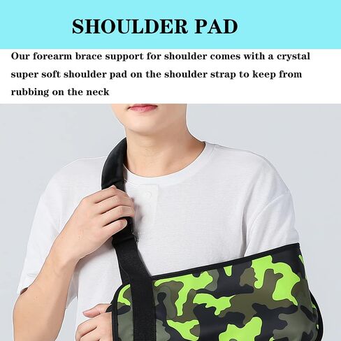 Ledhlth Camo Arm كتف حبال للرجال والنساء المراهقين والشباب البالغين حبال دعامة منع الحركة دعم لإصابة الكتف والكوع والمعصم (أخضر مموه، البالغون L) in Kuwait