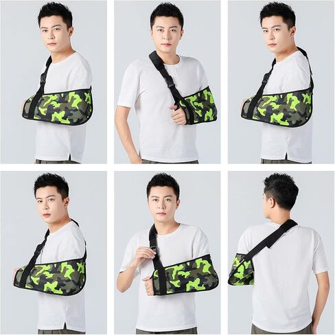 Ledhlth Camo Arm كتف حبال للرجال والنساء المراهقين والشباب البالغين حبال دعامة منع الحركة دعم لإصابة الكتف والكوع والمعصم (أخضر مموه، البالغون L) in Kuwait