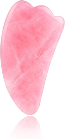 MEICOLY Gua Sha، أدوات الوجه Gua Sha، حجر تدليك غواشا عالي الجودة، كشط اليشم الكوارتز الوردي الطبيعي للرقبة والظهر والعينين وتدليك الجسم والاسترخاء، القلب in Kuwait