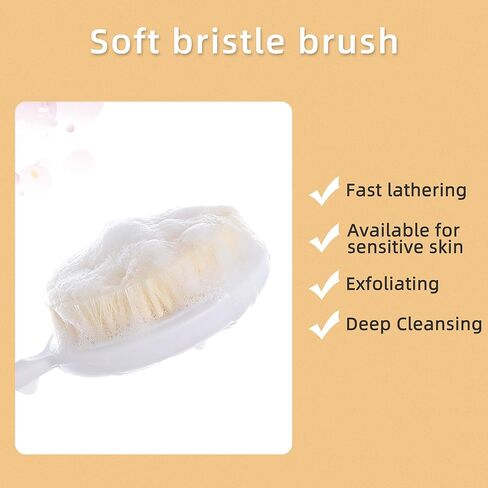 فرشاة حمام خلفية بمقبض طويل للاستحمام بمقبض منحني على شكل حرف U لمسبار السن والمعاقين وضعاف الحركة بعد الجراحة، الكتف المتجمد والسمنة in Kuwait