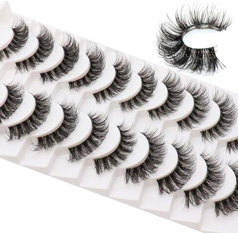 رموش صناعية، رموش D Curl، رموش قطاعية روسية، رموش شفافة ذات شريط شفاف، رموش ذات مظهر طبيعي (DT05) in Kuwait