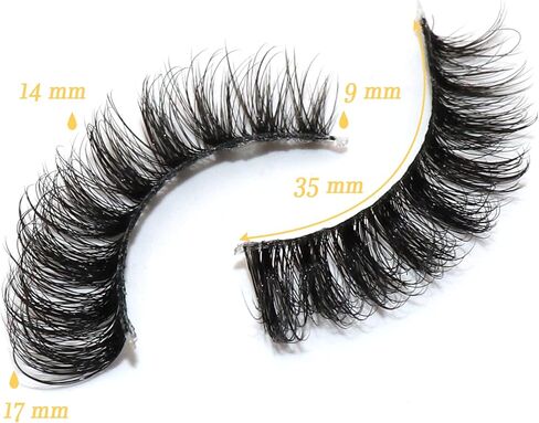 رموش صناعية، رموش D Curl، رموش قطاعية روسية، رموش شفافة ذات شريط شفاف، رموش ذات مظهر طبيعي (DT05) in Kuwait