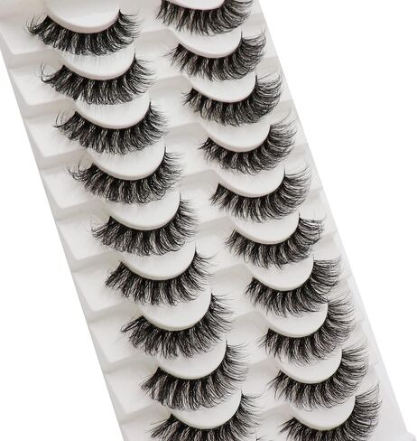 رموش صناعية، رموش D Curl، رموش قطاعية روسية، رموش شفافة ذات شريط شفاف، رموش ذات مظهر طبيعي (DT05) in Kuwait