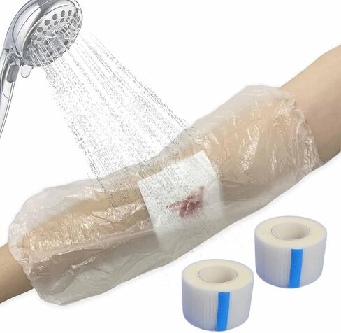PICC Line Shower Cast Cover, Disposable Waterproof Elbow Bandage Wound Protect Sleeve, 20 Pcs, Fits Circumference: 17" - 22", 12" Long in Saudi Arabia