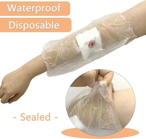 PICC Line Shower Cast Cover, Disposable Waterproof Elbow Bandage Wound Protect Sleeve, 20 Pcs, Fits Circumference: 17" - 22", 12" Long in Saudi Arabia
