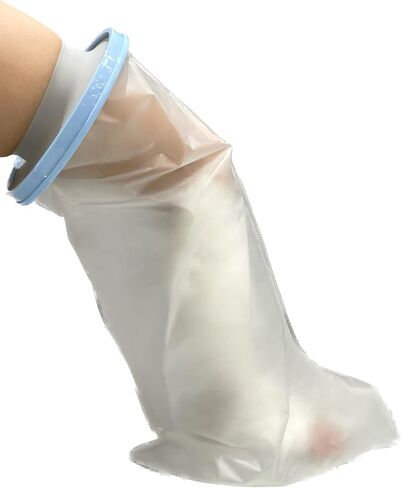 Waterproof Extra Large Leg cast Cover for Shower Adults, Extra Wide Foot Cast Protector Watertight Leg Shower Boot for Plus Size Foot Casts Orthopedic Boots, Toe Bunion Post Surgery Bandage Wrap in Kuwait